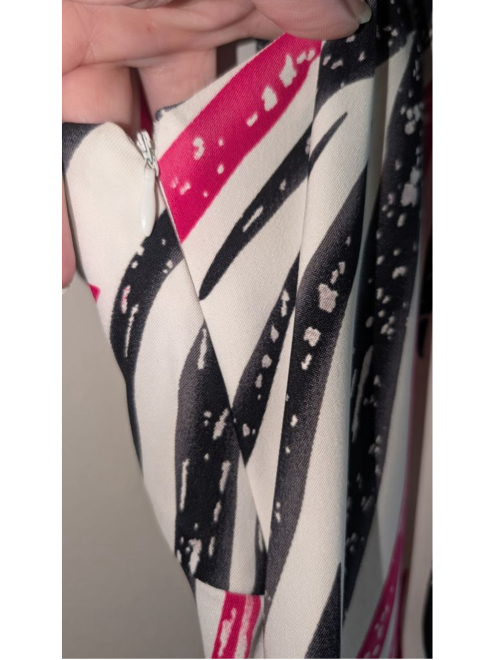 Dressbarn Zebra Print Sleeveless Dress Size 12 White Black Pink, Women's - Picture 7 of 7